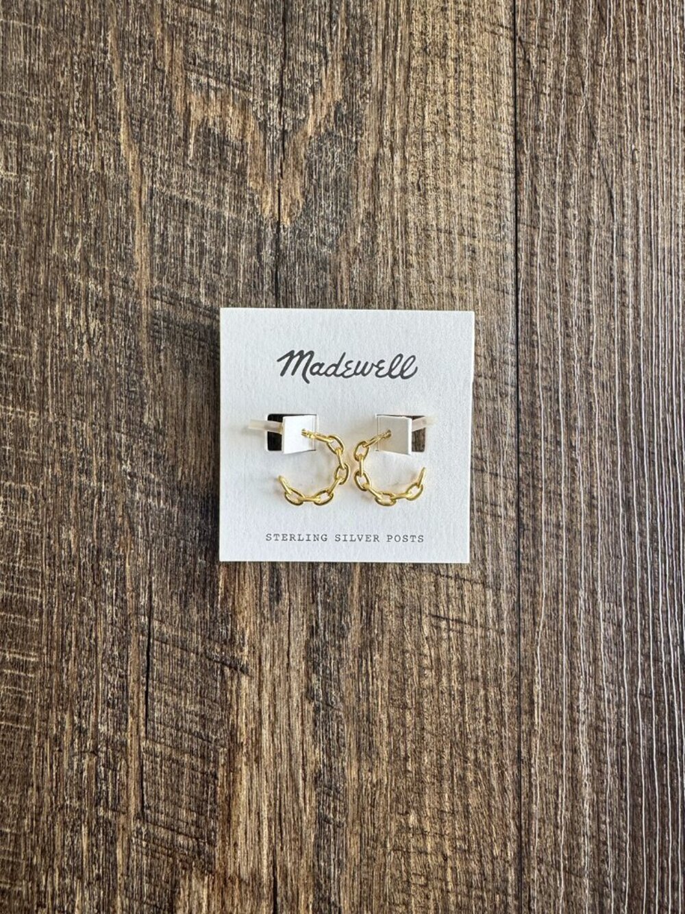 Madewell Chain Link Hoop Earrings - NWT